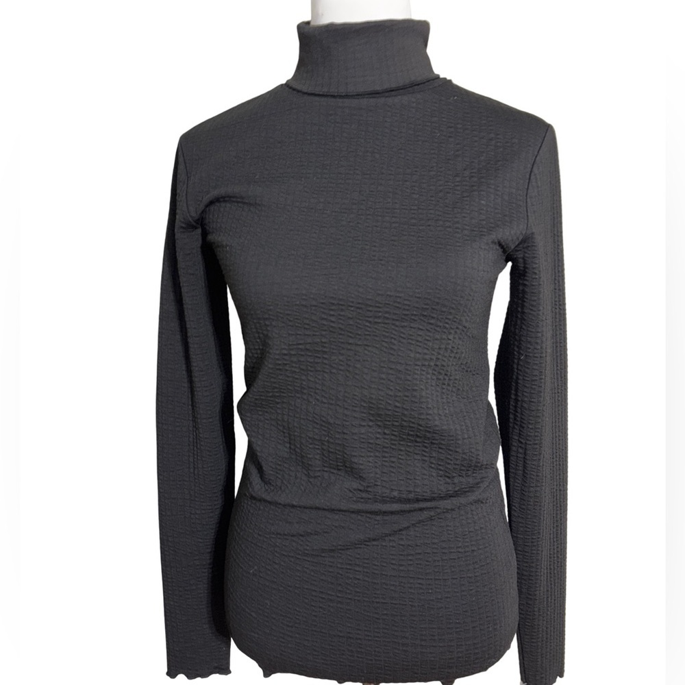 ASOS Textured Black Turtleneck Top